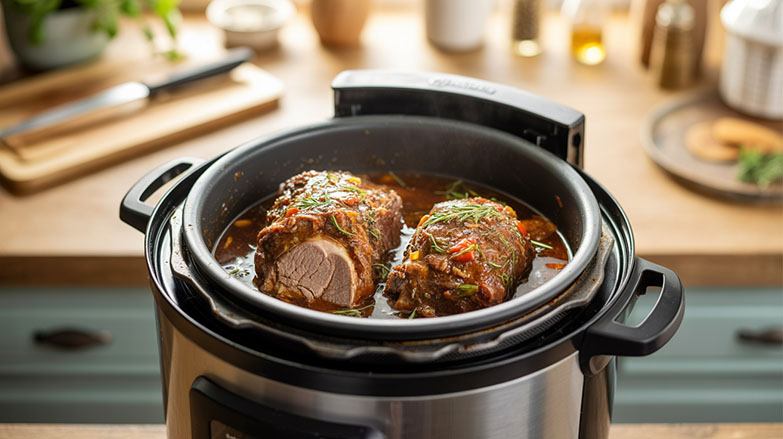 Задушено свинско в мултикукър